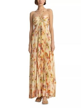 A.L.C. Moira Satin Pleated Maxi Dress $ 895 NEW without tag